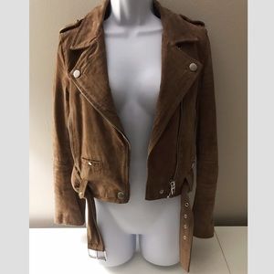 BlankNYC Real Suede Moto Jacket